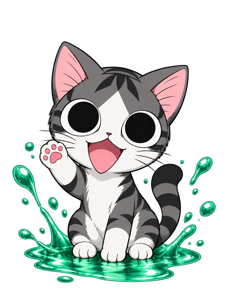Earny mascot smiling and waving in a splash of teal